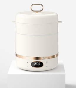 Pot chaud électrique portable double couche 4L Congee & Soup Soup & Stock Pots Couvercle en verre trempé Application domestique - Product Image 2