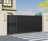 Portail coulissant automatique en aluminium robuste, thermolaqué, sur mesure, pour entrée de propriété commerciale