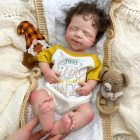 Poupée Reborn en Silicone avec Cheveux Implantés à la Main, Corps Entièrement Imperméable de Qualité Médicale, Mannequin d'Entraînement pour la Soins des Bébés, Jouet de Collection