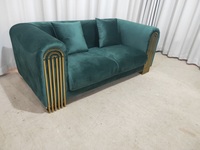 Canapé en tissu de luxe pour salon, mobilier avec cadre métallique, canapés sectionnels en velours 3, 2, 1 places pour la maison, l'hôtel, la villa