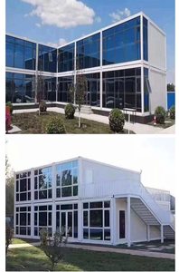 Casa Contenedor Oficina Estructura de Acero Modular Edificio Prefabricado Portátil Diseño Rectangular Minimalista Color Blanco - Product Image 5
