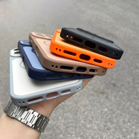 Coque de téléphone magnétique mate, tendance et respectueuse de la peau, avec protection d'objectif pour iPhone 12 13 14 15 16 17 Pro Max et convertisseur 18 Pro Max