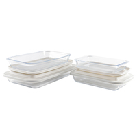 Bon prix, ustensiles de cuisson en verre avec couvercles, plaque de cuisson durable