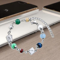 Bracelet à breloques en acier inoxydable Ganku pour hommes seniors européens et américains, style hip-hop, ne ternit pas, accessoires de mode de marque