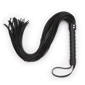 Látigo BDSM, juguetes eróticos para adultos, paleta tejida a mano de cuero negro para equipo de Bondage de ambiente ambiguo - Product Image 1