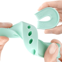 Bite Trainer en Silicone Respirant pour Entraînement Musculaire Facial et des Mâchoires, Résistance 40 50 60 Lb