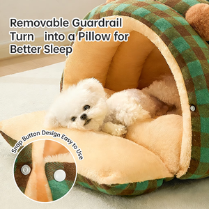 <span class=keywords><strong>2026</strong></span> милый дизайн толстая и теплая Современная полукруглая Закрытая кровать для домашних животных подходит для всех сезонов - Product Image 6