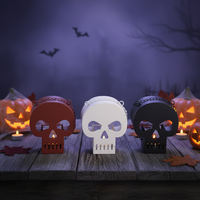 Lanterne décorative gothique effrayante en métal en forme de crâne pour Halloween, idéale pour maison hantée, bar, fête, utilisation intérieure et extérieure