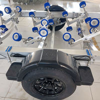Remorque de bateau en aluminium à roulettes oscillantes de 20 pieds, prix usine, capacité de charge de 1200 kg, avec certification VIN CE DOT, adaptée aux bateaux de 18 à 19 pieds
