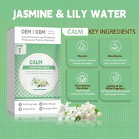 Kit de pédicure spa 4 étapes, ensemble de soins des pieds à l'eau de jasmin et de lys, bain purifiant, bain détoxifiant, masque, gommage au sucre, beurre de massage, coffret