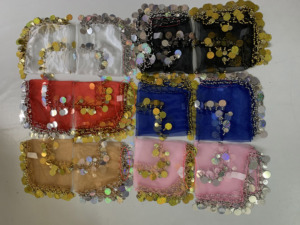 Sciarpa quadrata con paillettes colorate all'uncinetto da 30*30cm squisita e fazzoletto da sposa <span class=keywords><strong>Assyrian</strong></span> Yalikhta - Product Image 2