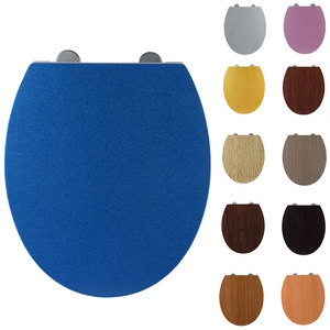 Beewill décoratifs pour la maison de couleur métallique bleu glitter uf mince siège de toilette - Product Image 1