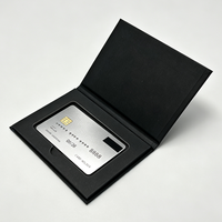 Boîtes cadeaux rigides magnétiques noires de luxe personnalisées pour cartes VIP et cartes de membre, boîtes d'emballage pour cartes-cadeaux
