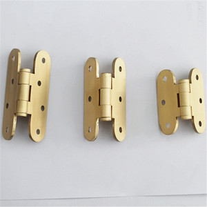 Charnière de meuble en cuivre pur de type H 51x70mm, montage en surface, design moderne et durable - Product Image 3