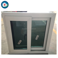Ventana deslizante rentable resistente a huracanes fácil de instalar con vidrio de doble capa de PVC a prueba de polvo