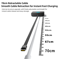Station de charge électrique 100W PD QC3.0, multiprise USB-C 8-en-1 avec câble rétractable pour téléphone portable, montre connectée, ordinateur portable