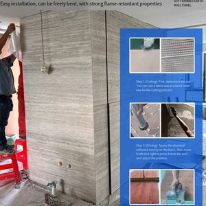 Matériau mural extérieur en pierre flexible de style ciment gris anti-âge, forte adhérence, pour la rénovation des bâtiments anciens - Product Image 6