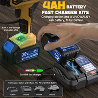Gonfleur de pneus portatif 160 PSI pour batterie 20V avec batterie 4Ah et chargeur 30L/min pour voiture et camion