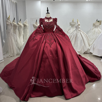 Gaun Pengantin Modern Aplikasi Renda Model Ball Gown Kerah Sweetheart Ekor Chapel Panjang Menyentuh Lantai Tanpa Punggung Motif Bunga Candy