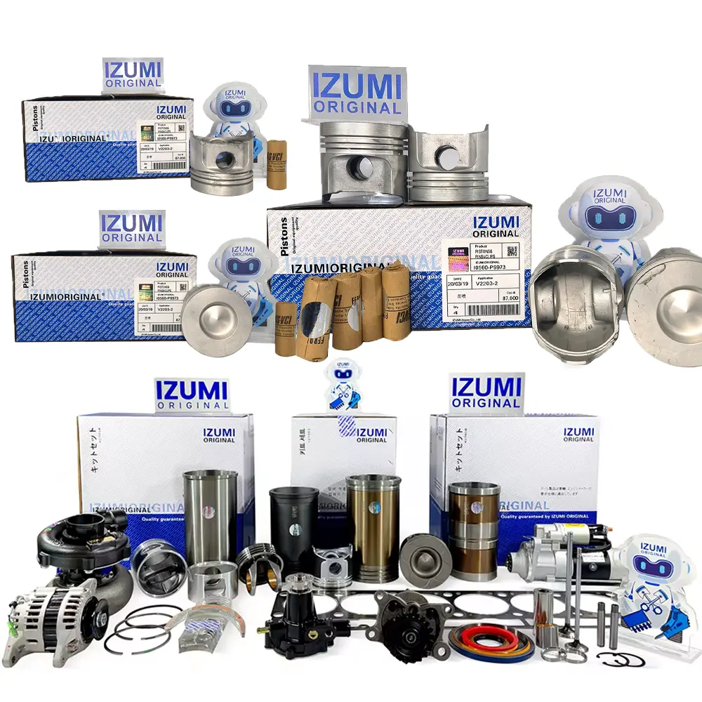Izumi Originele Motoronderdelen Kubota Voor D1105 Reserveonderdelen Cilinderkoppakking Waterpomp Dieselmotor Revisie Kit Onderdelen