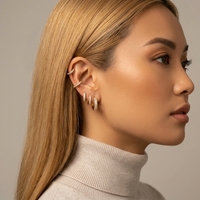 Nouvelles boucles d'oreilles Hengsen en acier inoxydable pour tragus, à une ou deux rangées de zircons, bijoux de piercing pour cartilage, boucles d'oreilles clicker pour lobe d'oreille
