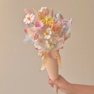 Bouquet de crème glacée spécialisé, <span class=keywords><strong>hortensia</strong></span> de velours préservé en permanence, cadeau d'anniversaire, adapté à une utilisation intérieure/extérieure - Product Image 4