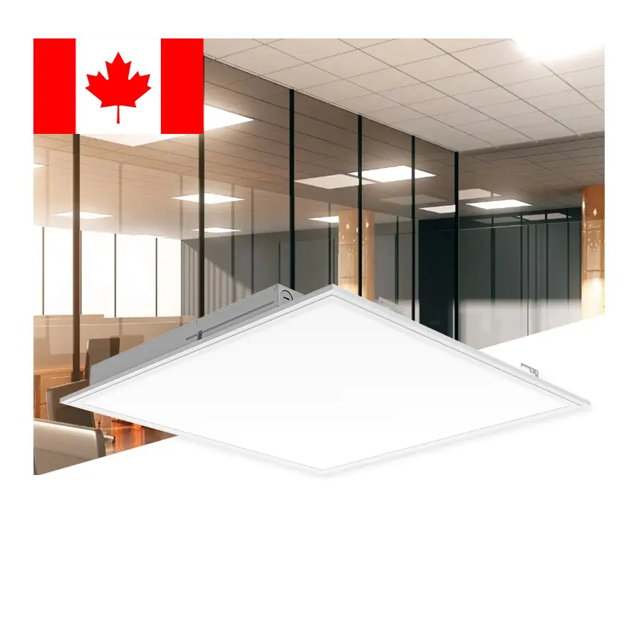 cETL/DLC Commercial Slim LED Panel Light 2500/3750/5000 Lumens Recessed Ceiling Light with 8000K for Office Home or Shop