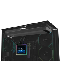 Nouveau refroidisseur d'eau pour processeur HydroShift II en aluminium LCD-S sans ventilateur, écran LCD IPS de 3,4 pouces, 60 Hz, support de roulement fluide DIY, compatible LGA1700 LGA1851/AM4 AM5