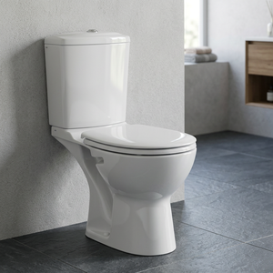 WC en céramique deux pièces à double chasse, à fixation au sol, avec abattant de siège - Product Image 5
