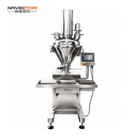 Machine de remplissage et d'emballage semi-automatique pour petits sacs de 1 à 1000 g, avec doseur à vis sans fin pour poivre noir et poudre de sel blanc