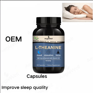 OLLI علامة خاصة مركب نوم جيد GABA L-Theanine كبسولات ميلاتونين مكمل للدماغ للبالغين النساء الحوامل لا - Product Image 1