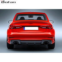 Accessoires de carrosserie pour pare-chocs arrière de voiture de style RS3 argenté 2017-2020 pour AUDI A3 berline