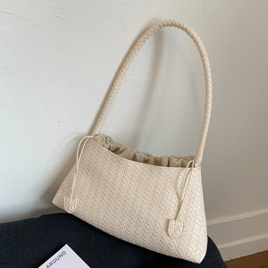 Thanh Lịch Đa Năng Chất Lượng Cao PU Pháp-Phong Cách Niche Dệt Mô Hình Vai Túi Dây Kéo Đóng Cửa Thời Trang Cho Tất Cả Các dịp - Product Image 2