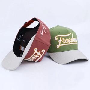 Gorra de Béisbol Deportiva de 6 Paneles, Estilo Vintage, Dos Colores, Bordado con Logotipo 3D, Unisex, Impermeable, de Pana, OEM - Product Image 3