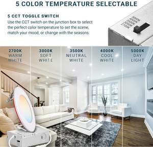 Plafonnier encastré rond de 4 pouces résistant au feu, éclairage LED pour porche, salon, projecteur LED - Product Image 2