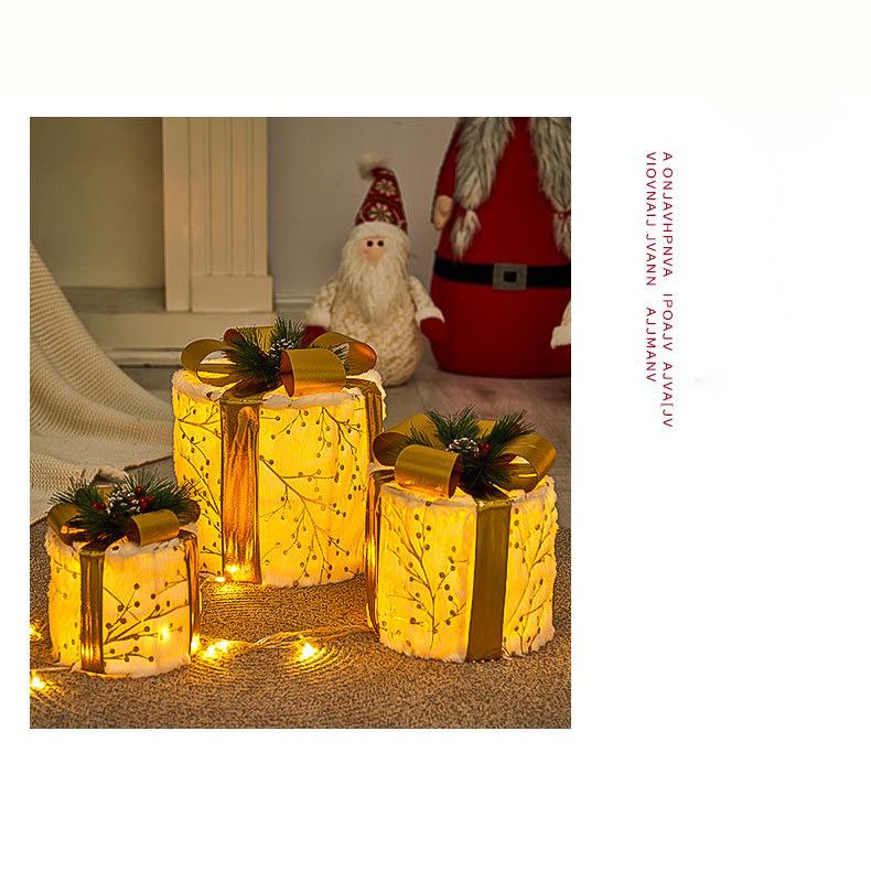 Coffret cadeau lumineux style 5 doré