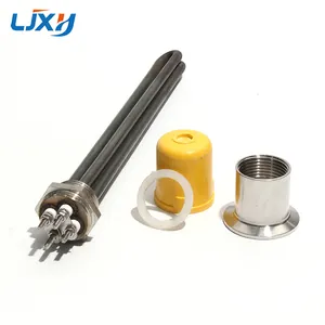 LJXH 220V Immersion Heaters DN25 1'' Electric Heater Parts with Accessories 304SUS with Green Oil Material 3KW/6KW/9KW/12KW