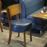 Chaise de salle à manger personnalisée américaine, vintage, design rustique, meubles pour hôtels et restaurants, cadre en bois massif, chaise en cuir