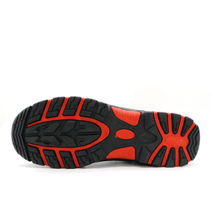 حذاء السلامة الرجالي المقاوم للماء، بجلد أسود ونعل مطاطي مقاوم للانزلاق والحرارة، مزود بمقدمة من الألياف الزجاجية ومقاوم للثقب، بدون أربطة - Product Image 2