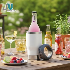 <span class=keywords><strong>Mug</strong></span> à bière en acier inoxydable 4-en-1 de 400 ml avec ouvre-bouteille, tasse intérieure amovible pour bouteille/canette, gobelet isotherme pour bar extérieur - Product Image 1