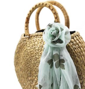 Handmade Round Jute Tote <b>Bag</b> Lady Style Woven <b>Bag</b> with Cover Closure Direct From Manufacturer - Product Image 2