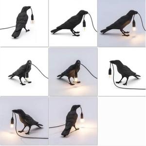 Hot Sale Schlafzimmer Dekor Tier Nacht lampe Glück Vogel beißen Draht <span class=keywords><strong>re</strong></span> sin Wand lampe Krähe Licht mit Glühbirne - Product Image 2