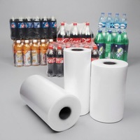Film rétractable PE transparent souple sur mesure, haute rétraction, résistant à l'humidité, emballage rétractable à la chaleur pour sodas, bières et boissons