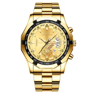 WY-02 новые мужские часы с большим циферблатом календарь креативный стальной ремешок Спортивные кварцевые часы