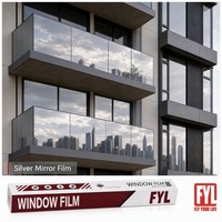 Film intelligent réfléchissant pour plaque d'immatriculation, film miroir premium pour vitres de bâtiment, 2 mil, IRR70%+ UV99%, film miroir unidirectionnel, isolation thermique automobile