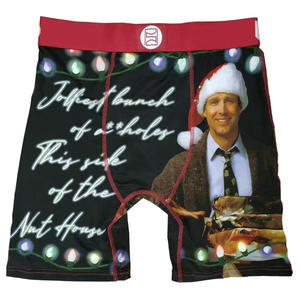 男士中腰针织涤纶运动内衣卡通印花快干透气平角三角裤加长 - Product Image 5