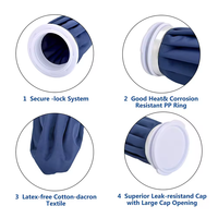 Sac de glace et d'eau chaude réutilisable pour soulager la douleur, thérapie chaude et froide portable pour les douleurs corporelles, les maux de tête, les maux de dents, les crampes, les blessures sportives