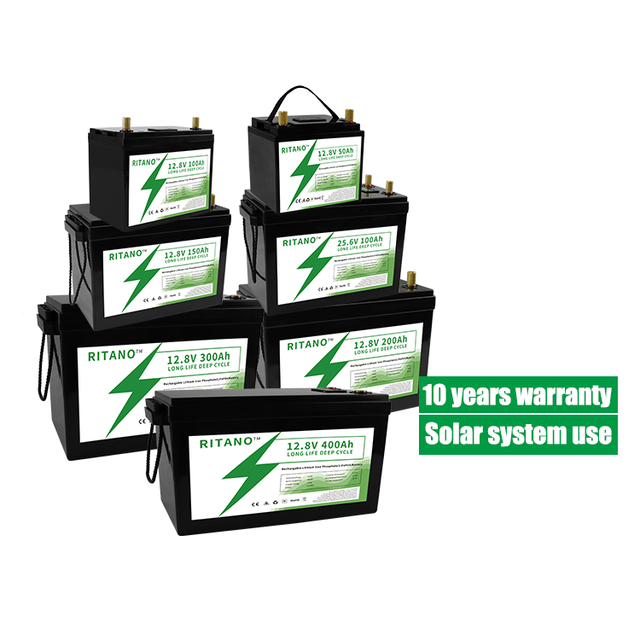 Solar Battery 12V 24v 50ah 100ah 150ah 200ah 300ah 400ah Lifepo4 Battery Pack with Waterproof case