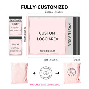 ถุงพลาสติกสำหรับส่งสินค้าเสื้อผ้าแบบรีไซเคิลได้ เป็นมิตรกับสิ่งแวดล้อม  สามารถปรับแต่งได้ - Product Image 6