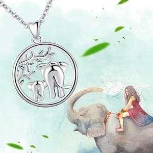 925 Sterling Silver Women Jewelry Lucky Baby <strong>Elephant</strong> Pendant <strong>Necklace</strong> - Product Image 2